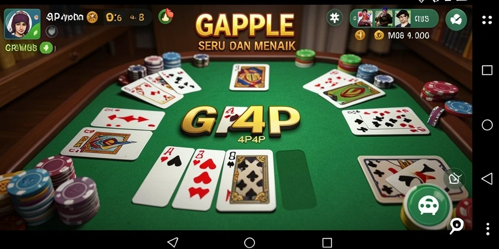 Tampilan gameplay menarik game Gaple 4P4P.