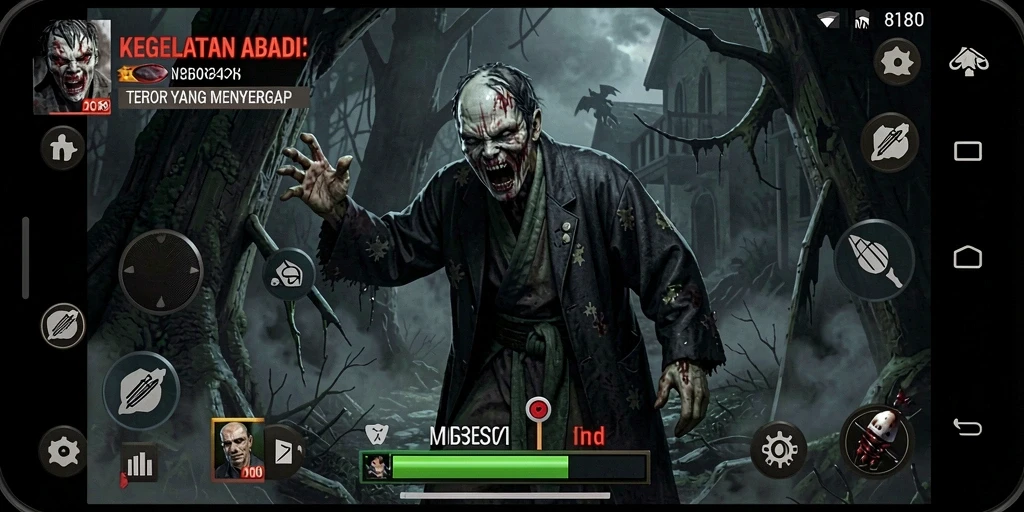 Tampilan mendebarkan dari gameplay 8180 yang mengundang ketakutan.