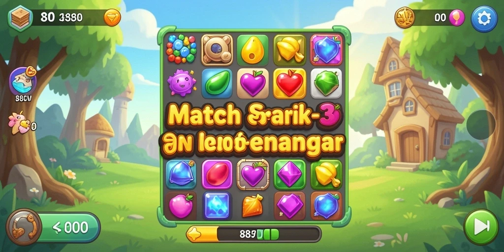 Gameplay seru dan menantang dalam 888FW Match-3.