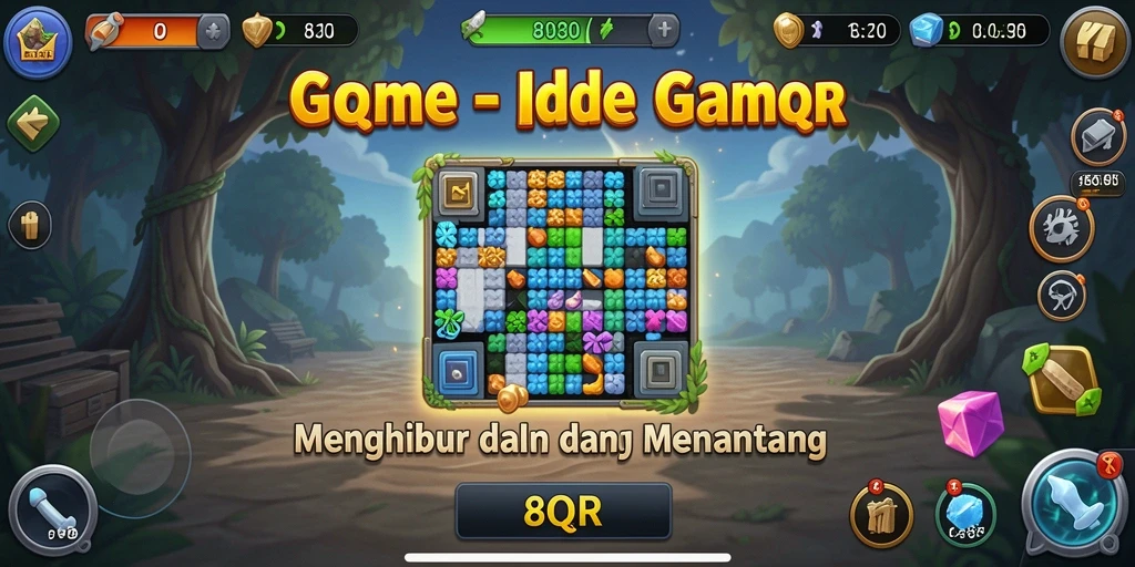 Tampilan menarik dari gameplay 8QR saat mengembangkan kerajaan Idle.
