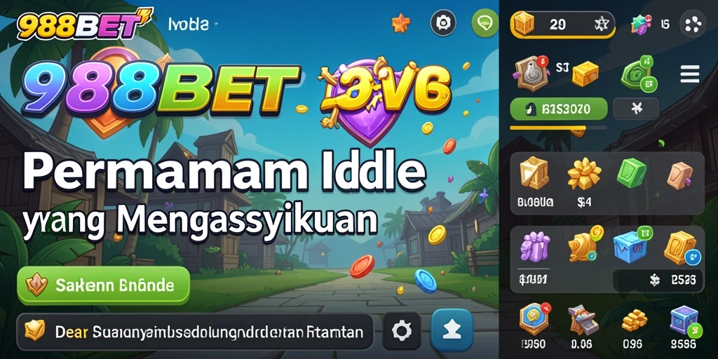 Tangkapan layar utama 988BET menunjukkan gameplay menarik dengan mekanisme Idle.