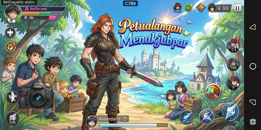 Tampilan aksi seru dari permainan C789 yang menggugah semangat.