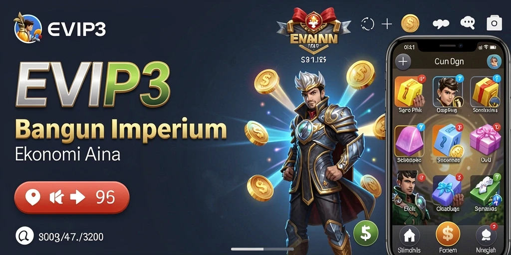 Tampilan gameplay menarik dari EVIP3 yang menggambarkan pengelolaan bisnis.