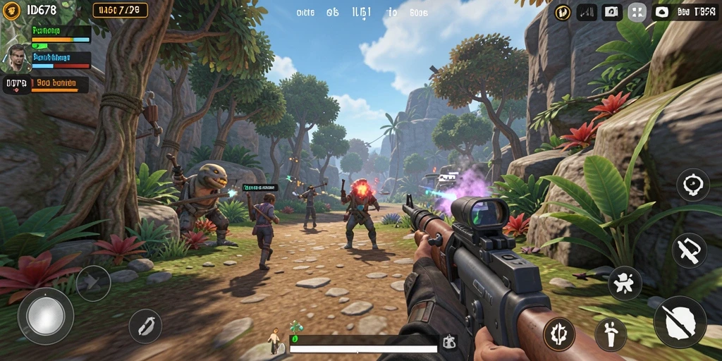 Tampilan gameplay menegangkan di dunia TPS yang luas.