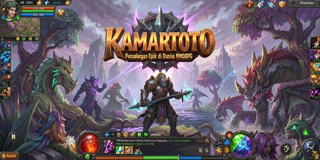Screenshot gameplay epik dari KAMARTOTO, menunjukkan pertarungan yang mendebarkan.