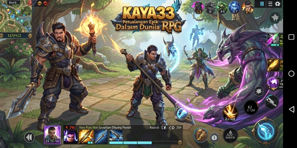 Gameplay KAYA33 menampilkan pertarungan epik dan misi menantang.