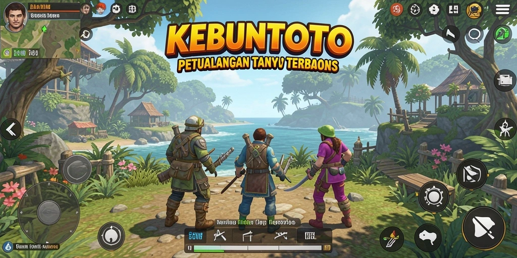 Screenshot utama KEBUNTOTO menunjukkan petualangan seru di dunia terbuka.