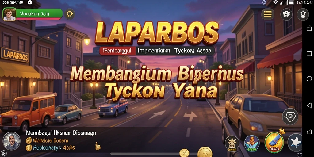 Tangkapan layar gameplay <strong>LAPARBOS</strong> menampilkan strategi bisnis menyenangkan.