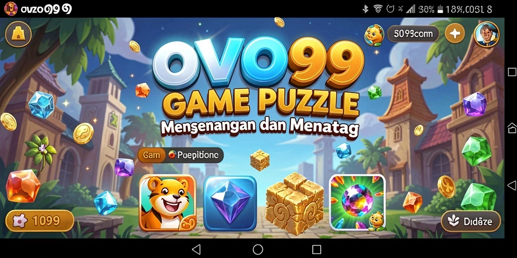 Screenshot gameplay OVO99 menampilkan tantangan Puzzle yang menarik.