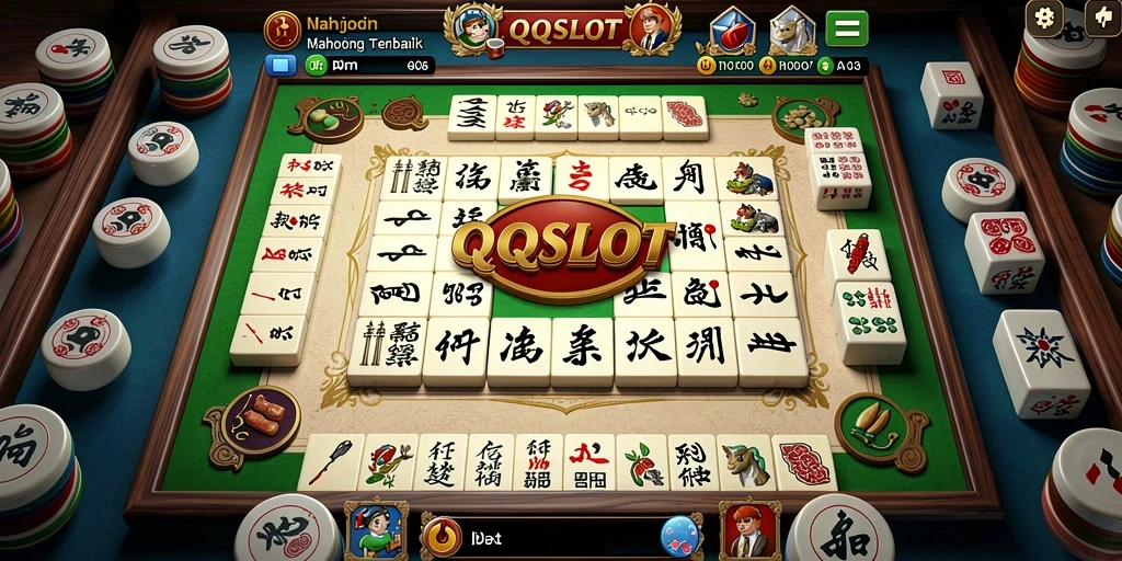 Tampilan menakjubkan dari gameplay Mahjong di QQSLOT.
