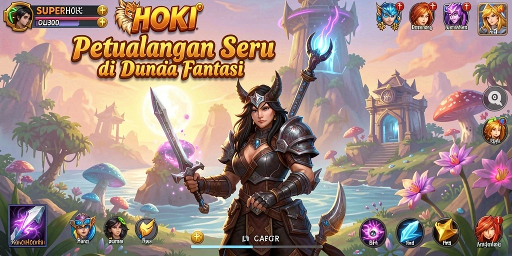 Screenshot gameplay SUPERHOKI yang menunjukkan petualangan yang mendebarkan.