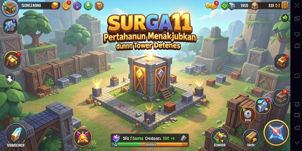 Menampilkan aksi mengesankan dalam gameplay Tower Defense yang mendebarkan.